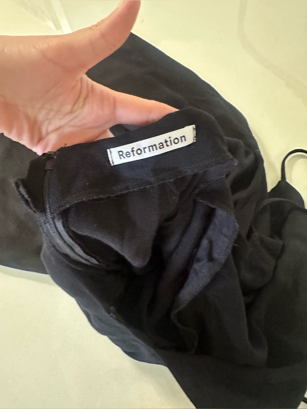 Reformation Black Open Back Midi Dress - Picture 5 of 7